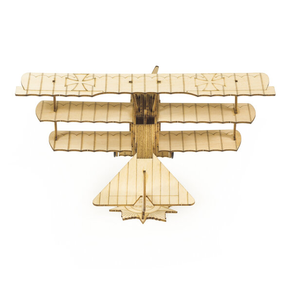 Mini Fokker DR 1 190 mm Holzbaukasten Standmodell