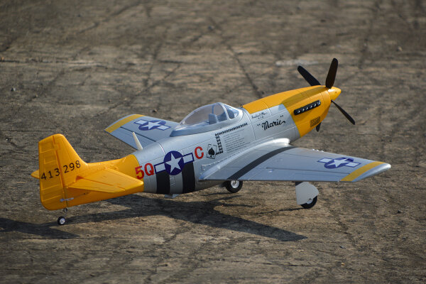 P-51 Mustang EPO 1200mm silber/gelb PNP V3