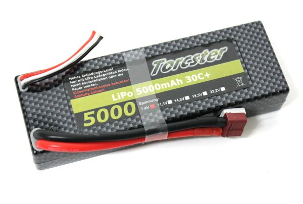 Torcster LiPo 5000mAh 2s 7,4V 30C+ Hardcase