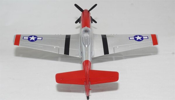 P-51 Mustang EPO 1200mm silber/rot PNP V3