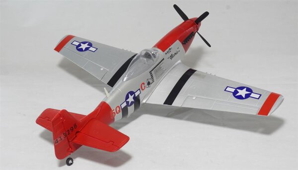 P-51 Mustang EPO 1200mm silber/rot PNP